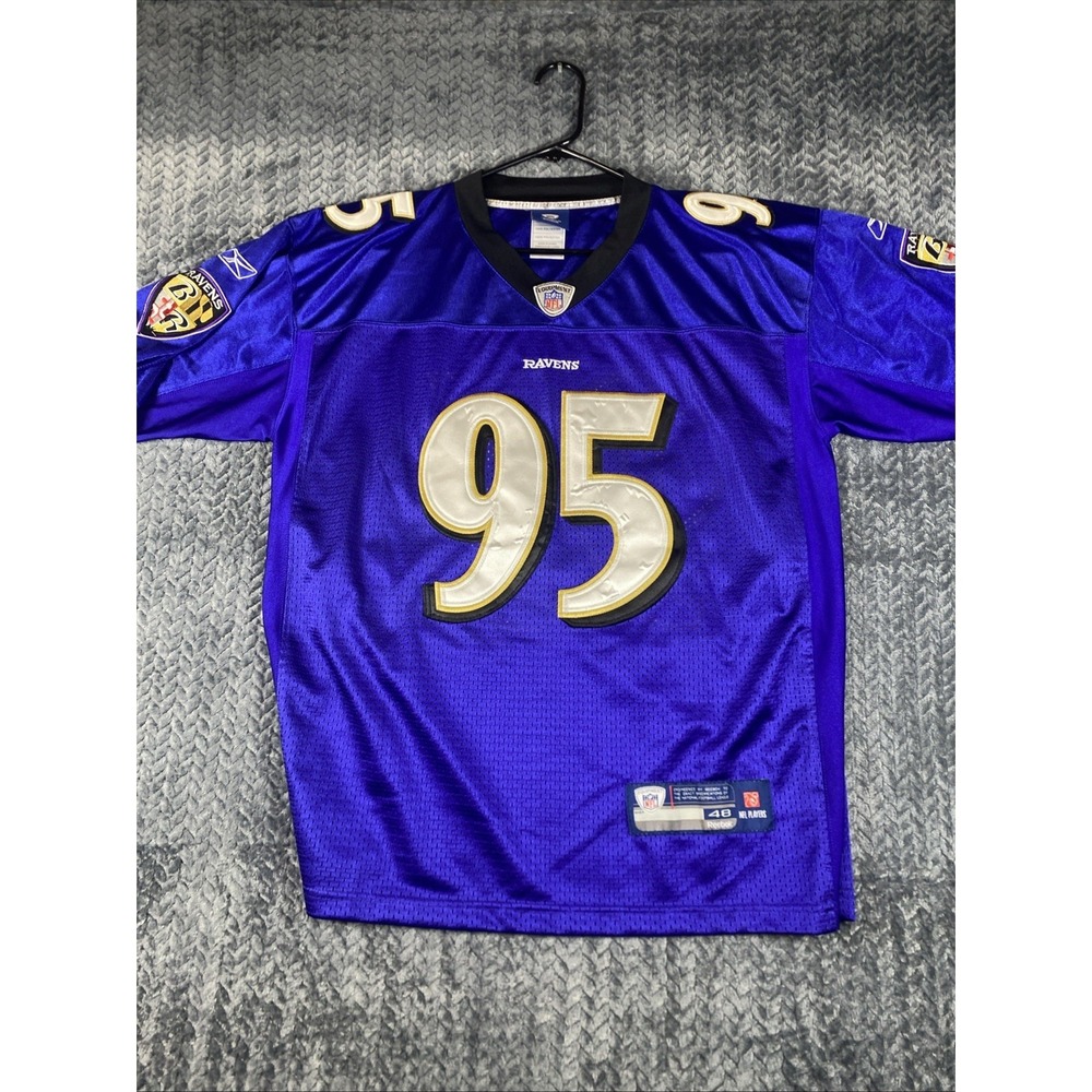 Reebok Jarret Johnson Jersey 95‎ Baltimore Ravens Purple Men's Size 48